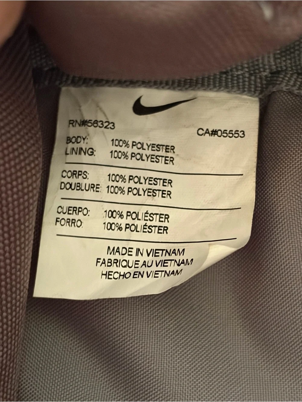 Nike Sport Golf / Vapor Energy 2.0 Roll-Top Backpack Gray & Black
